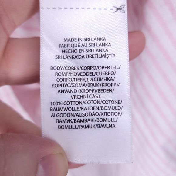 Ralph Lauren Shirt Womens XS Striped Pink, White Pony Slim Fit - Picture 11 of 12